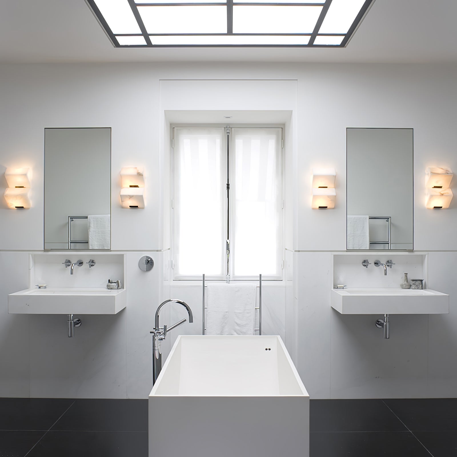 Luxury Alabaster LED Sconce Minimalist Wall Light for Staircase and Bedroom