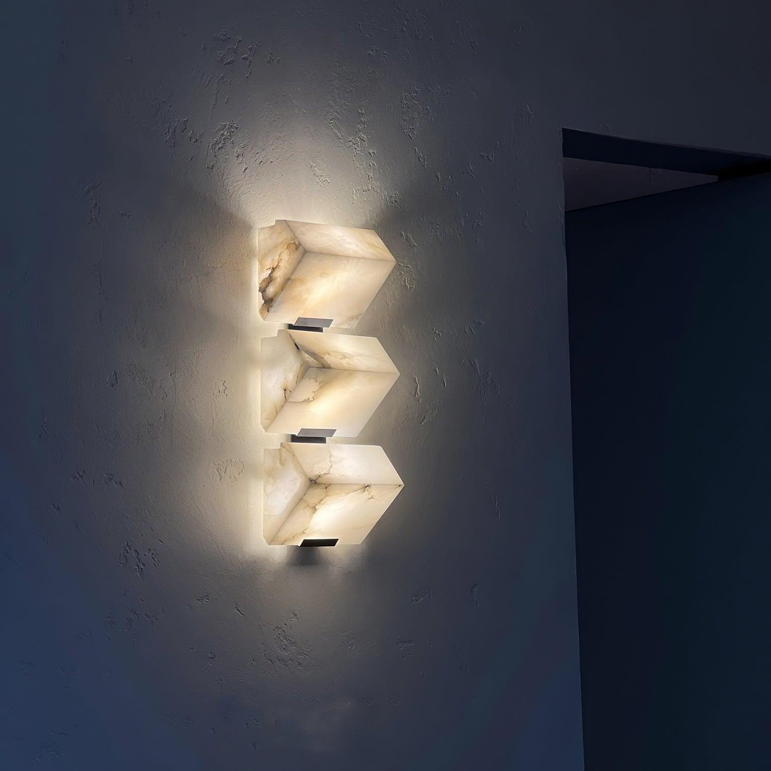 Luxury Alabaster LED Sconce Minimalist Wall Light for Staircase and Bedroom