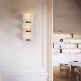 Luxury Alabaster LED Sconce Minimalist Wall Light for Staircase and Bedroom