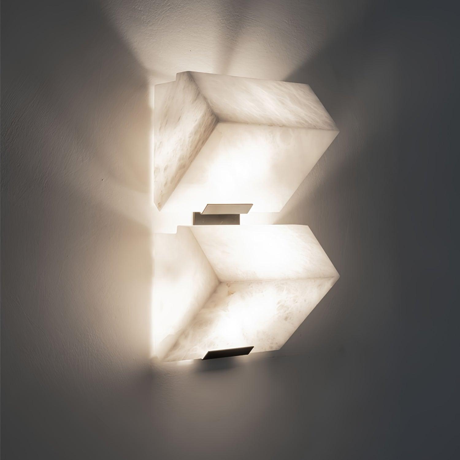Luxury Alabaster LED Sconce Minimalist Wall Light for Staircase and Bedroom