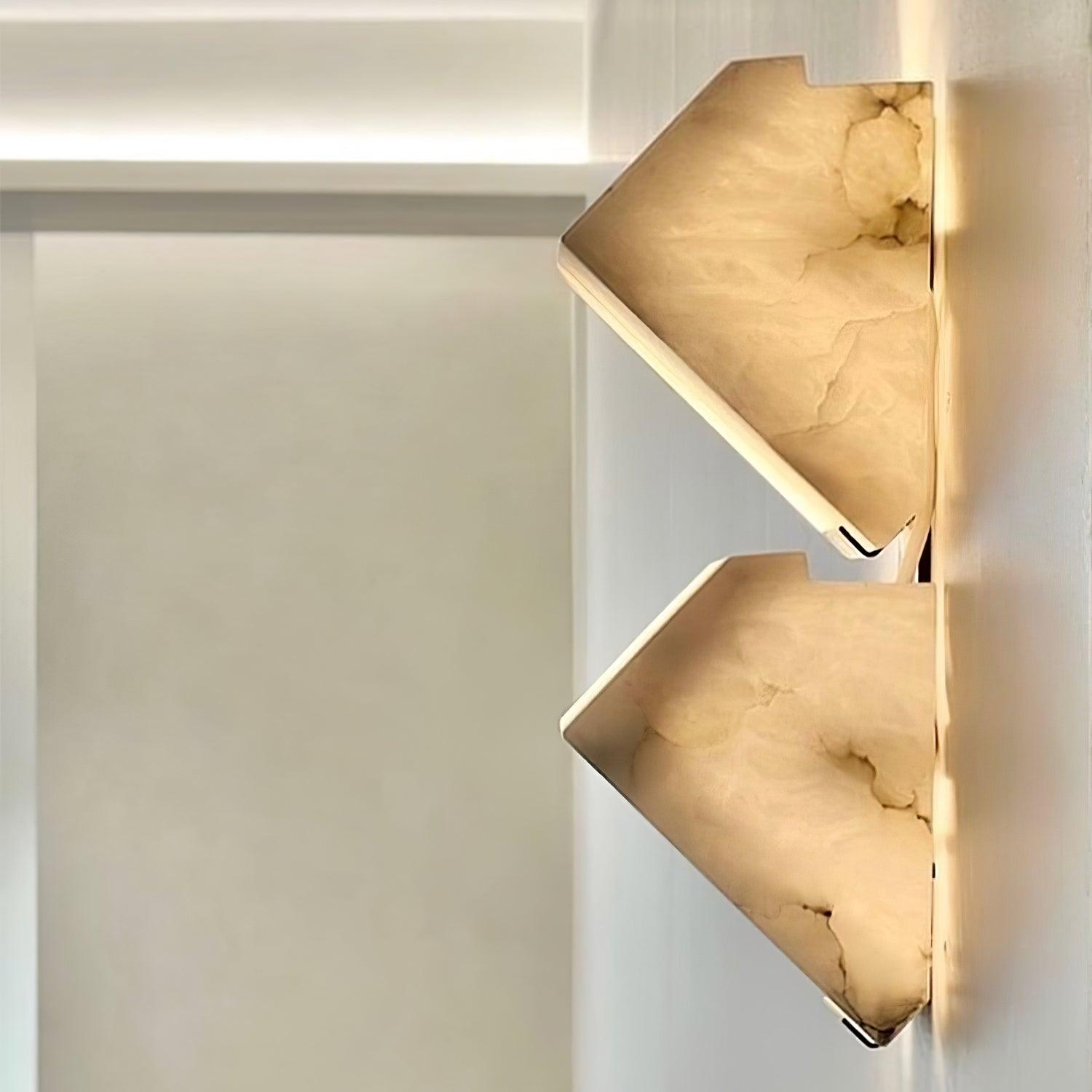 Luxury Alabaster LED Sconce Minimalist Wall Light for Staircase and Bedroom
