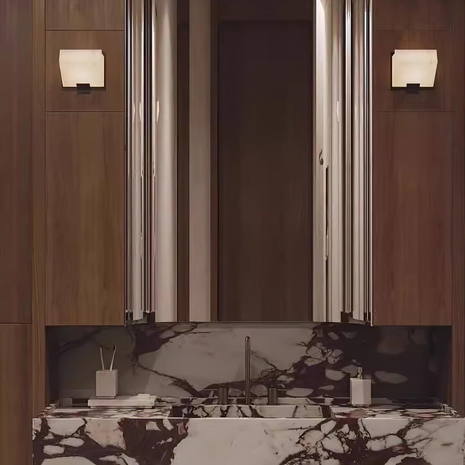 Luxury Alabaster LED Sconce Minimalist Wall Light for Staircase and Bedroom