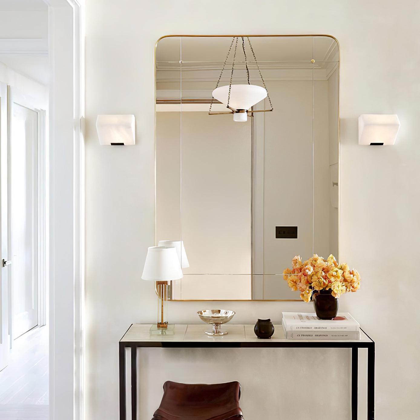 Luxury Alabaster LED Sconce Minimalist Wall Light for Staircase and Bedroom