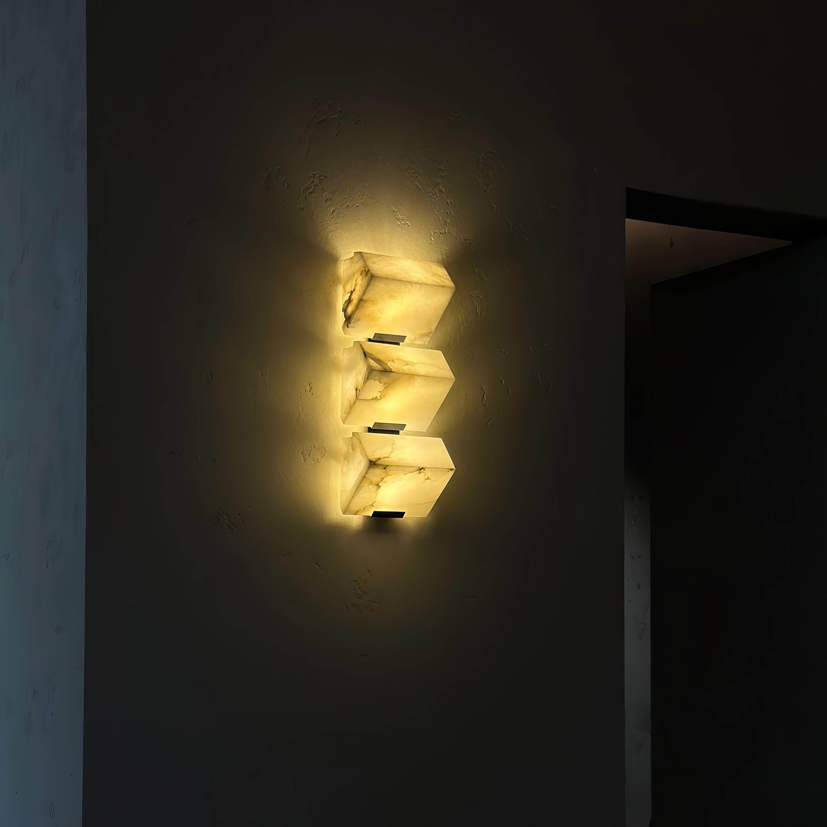 Luxury Alabaster LED Sconce Minimalist Wall Light for Staircase and Bedroom