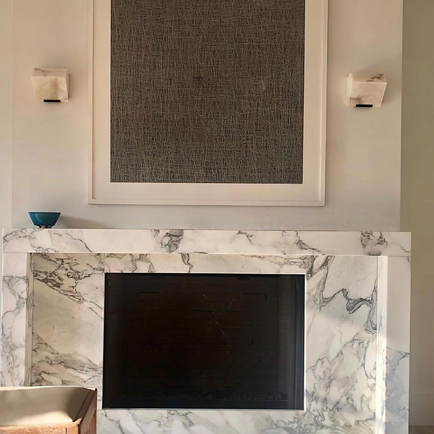 Luxury Alabaster LED Sconce Minimalist Wall Light for Staircase and Bedroom