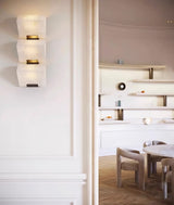 Luxury Alabaster LED Sconce Minimalist Wall Light for Staircase and Bedroom