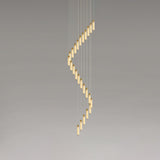 Luxury Alabaster Stone Cylinder Pendant Chandelier with Brass Fittings for Grand Entryways
