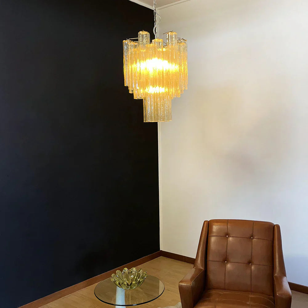 luxury-amber-glass-tube-chandelier-modern-murano-style-pendant-light-with-metal-frame