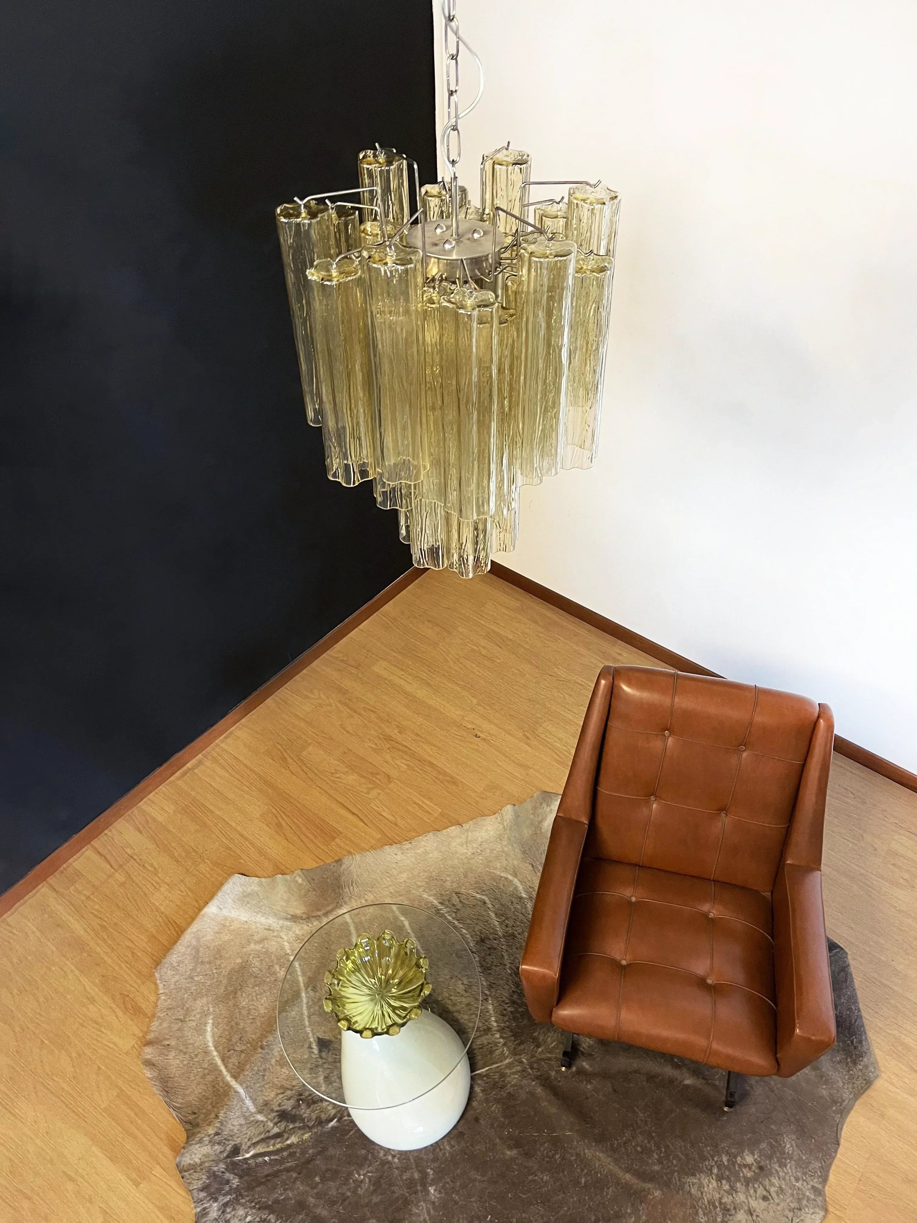 luxury-amber-glass-tube-chandelier-modern-murano-style-pendant-light-with-metal-frame