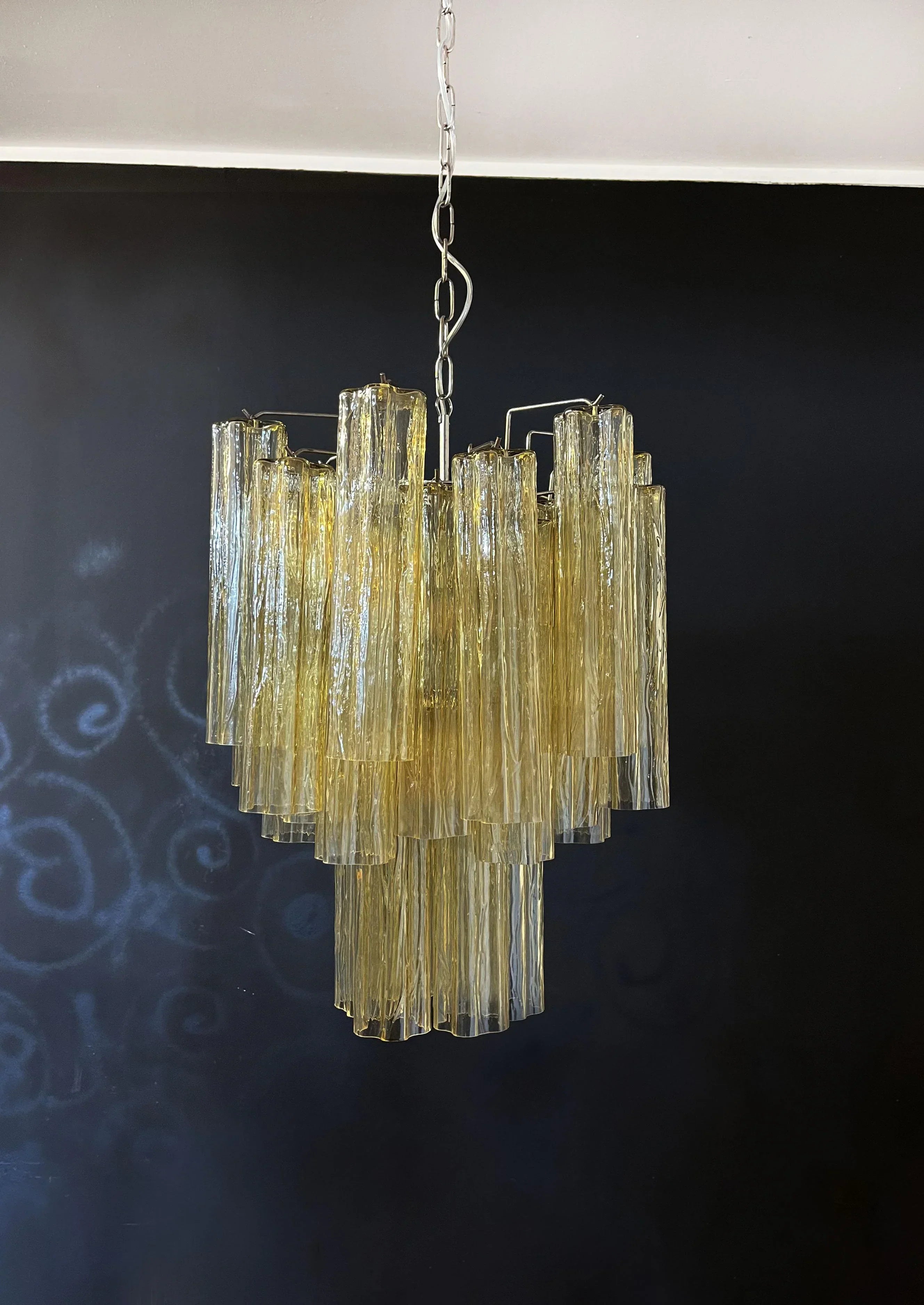luxury-amber-glass-tube-chandelier-modern-murano-style-pendant-light-with-metal-frame