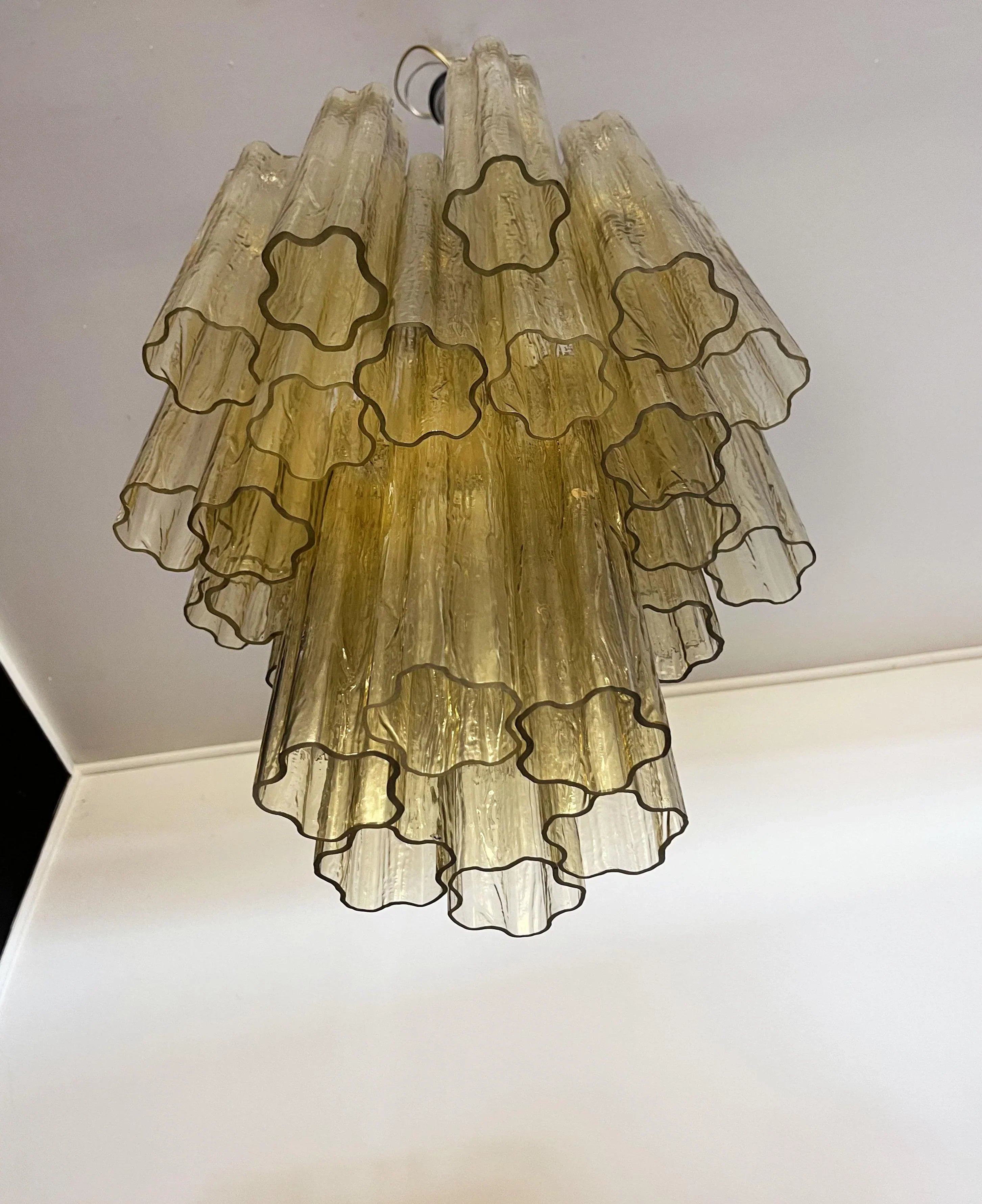 luxury-amber-glass-tube-chandelier-modern-murano-style-pendant-light-with-metal-frame