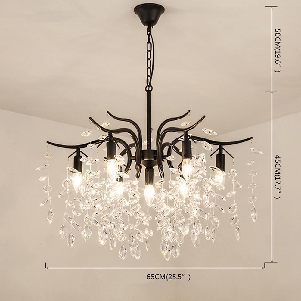 Luxury Antique Crystal 7 Light LED Artistic Chandelier for Kitchen Island and Dining Room