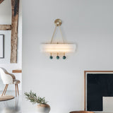 Luxury Art Deco Spate Wall Sconce with Marble Spheres and Opal Glass Shade