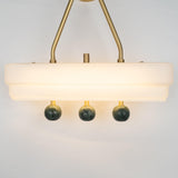 Luxury Art Deco Spate Wall Sconce with Marble Spheres and Opal Glass Shade