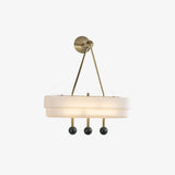 Luxury Art Deco Spate Wall Sconce with Marble Spheres and Opal Glass Shade