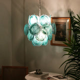 luxury-blue-murano-glass-disk-chandelier-vintage-style-lighting-for-dining-room