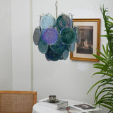 luxury-blue-murano-glass-disk-chandelier-vintage-style-lighting-for-dining-room
