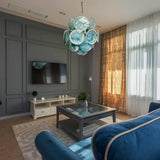 luxury-blue-murano-glass-disk-chandelier-vintage-style-lighting-for-dining-room