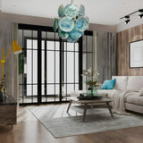 luxury-blue-murano-glass-disk-chandelier-vintage-style-lighting-for-dining-room