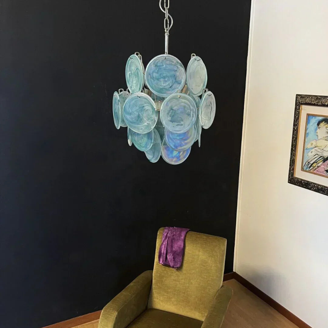 luxury-blue-murano-glass-disk-chandelier-vintage-style-lighting-for-dining-room