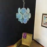 luxury-blue-murano-glass-disk-chandelier-vintage-style-lighting-for-dining-room