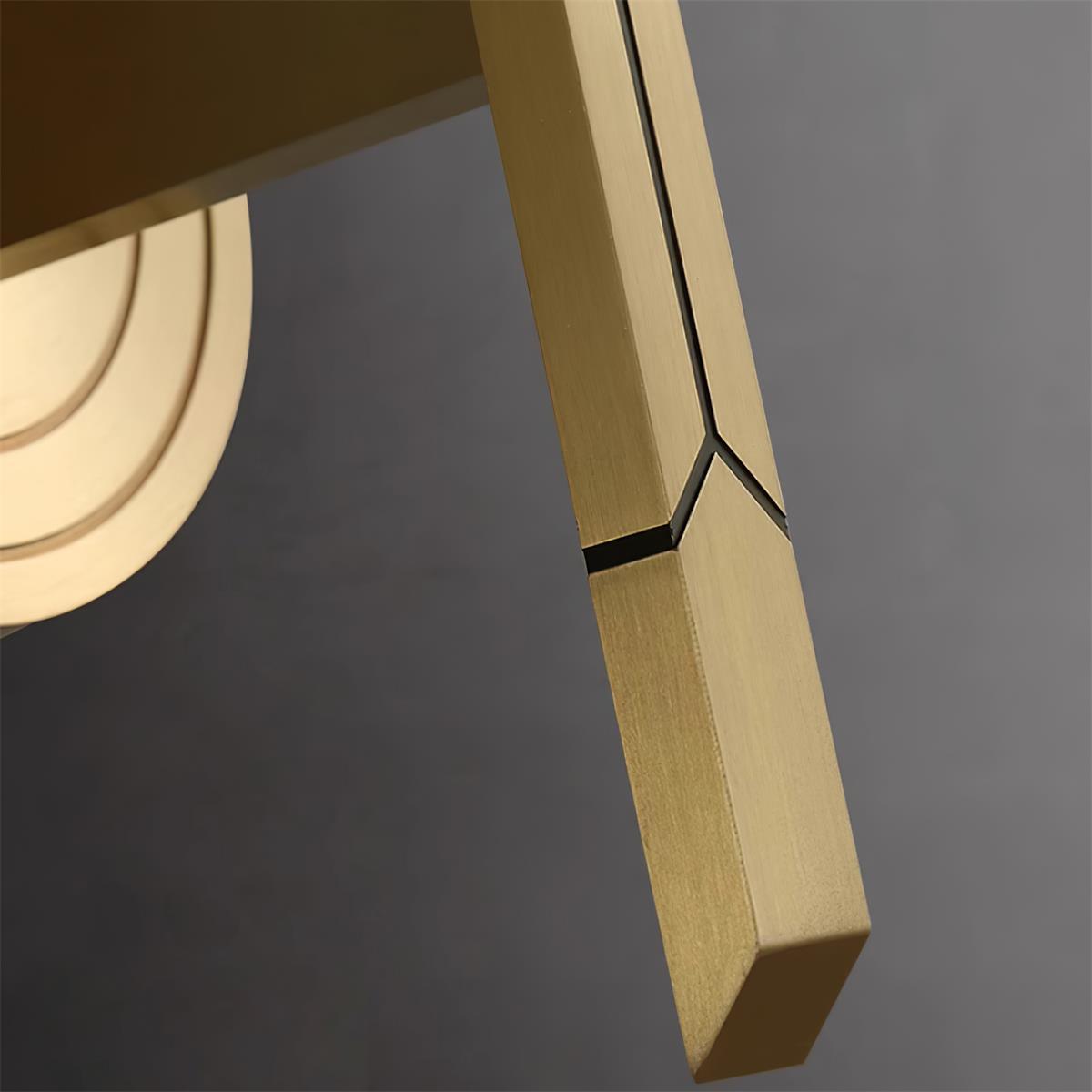 Luxury Brass Bracket Light Wall Sconce with Faceted Ribbed Glass Shade Set of 2