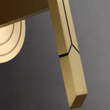 Luxury Brass Bracket Light Wall Sconce with Faceted Ribbed Glass Shade Set of 2