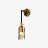 Luxury Chatelet Hand Carved Crystal and Polished Brass Wall Sconce Lighting