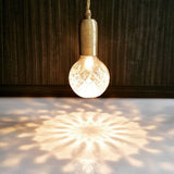 Luxury Clear Crystal Glass LED Pendant Lamp with Brass Fixture for Indoor Decor