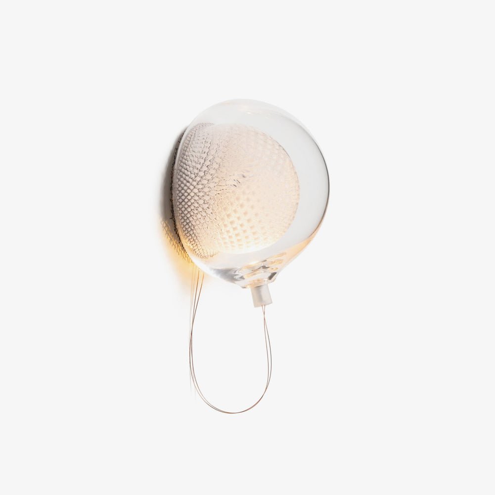 Luxury Copper Mesh and Clear Blown Glass Wall Sconce for Indoor Lighting