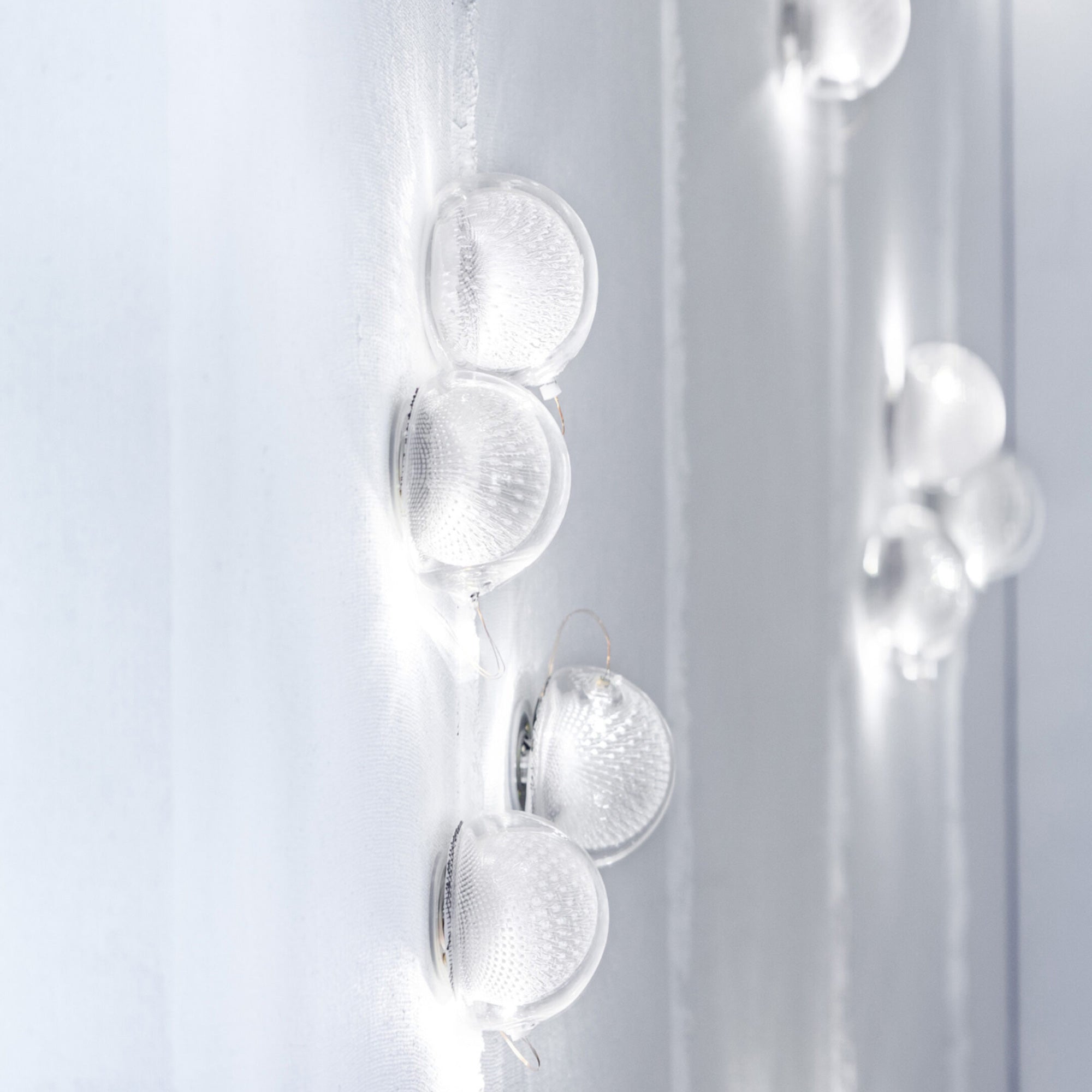 Luxury Copper Mesh and Clear Blown Glass Wall Sconce for Indoor Lighting
