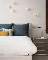Luxury Copper Mesh and Clear Blown Glass Wall Sconce for Indoor Lighting