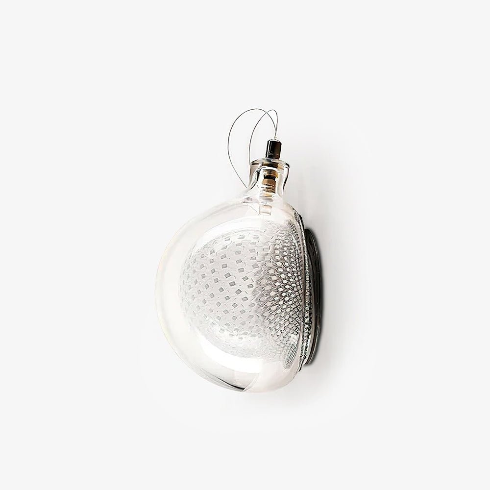 Luxury Copper Mesh and Clear Blown Glass Wall Sconce for Indoor Lighting