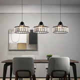 Luxury Crystal Glass Drum Chandelier Modern Ceiling Pendant Light in Gold or Black