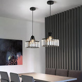 Luxury Crystal Glass Drum Chandelier Modern Ceiling Pendant Light in Gold or Black