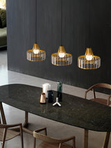 Luxury Crystal Glass Drum Chandelier Modern Ceiling Pendant Light in Gold or Black