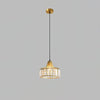 Luxury Crystal Glass Drum Chandelier Modern Ceiling Pendant Light in Gold or Black