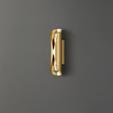 Luxury Diamonds Brass Wall Sconce Modern Textured Glass Vanity Light