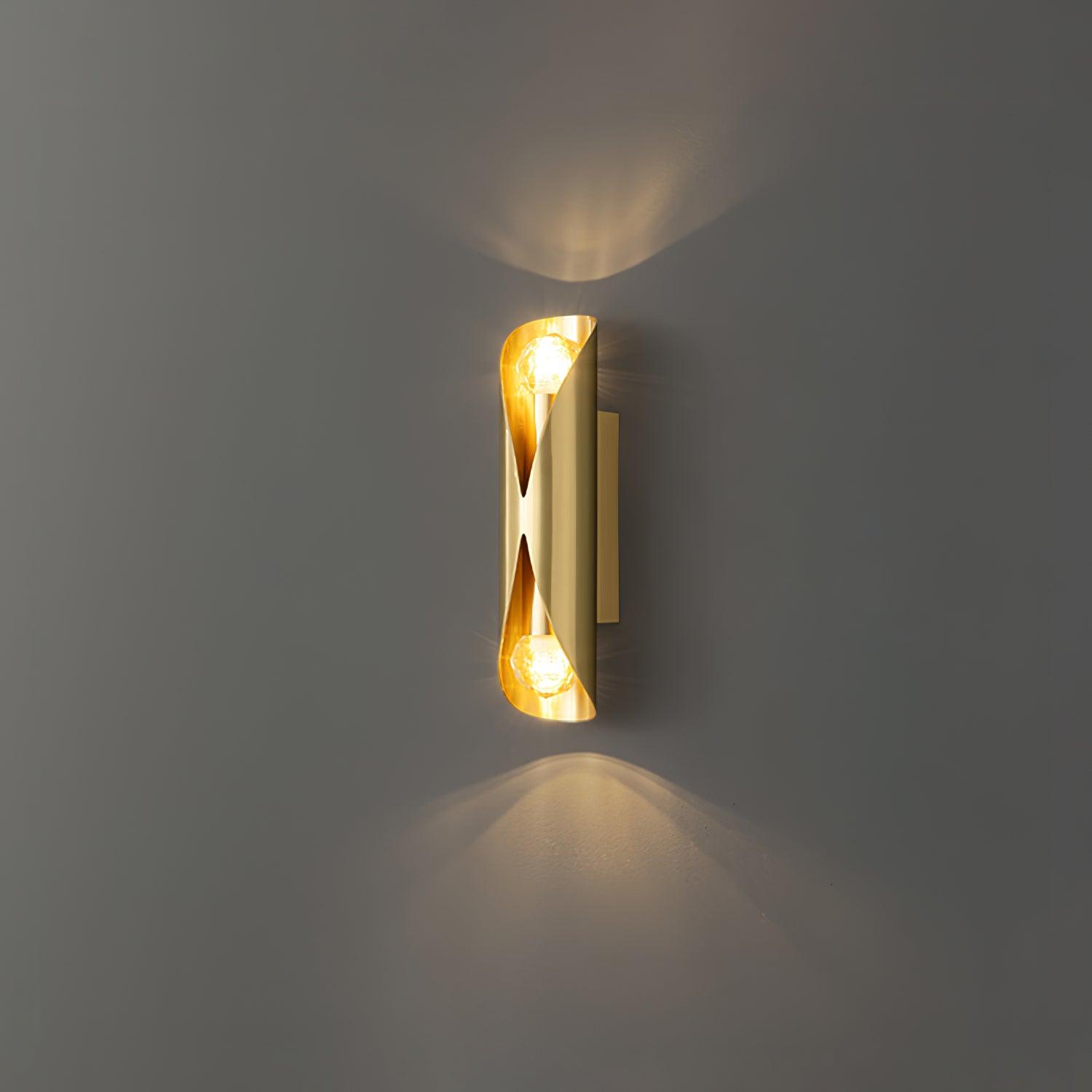 Luxury Diamonds Brass Wall Sconce Modern Textured Glass Vanity Light