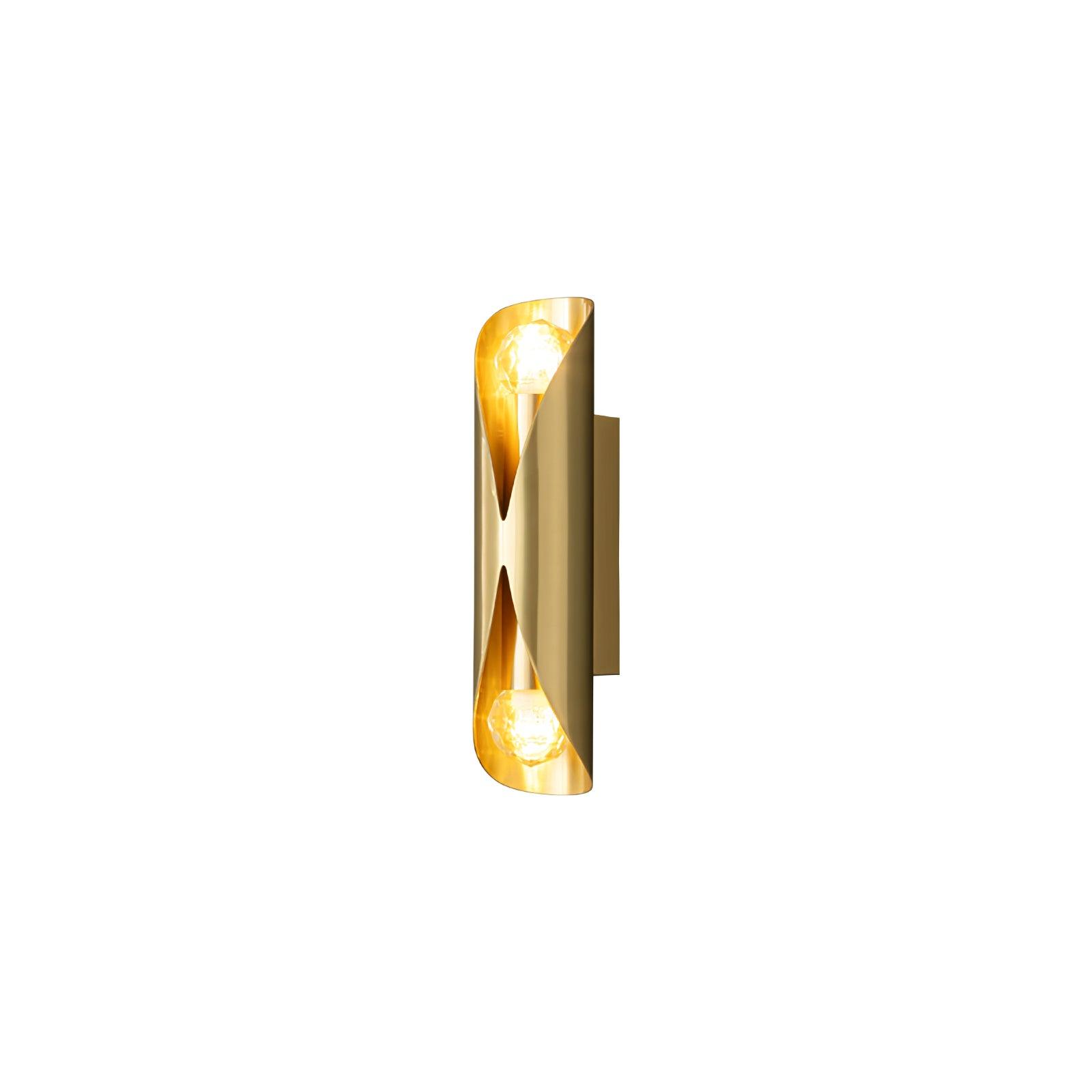 Luxury Diamonds Brass Wall Sconce Modern Textured Glass Vanity Light