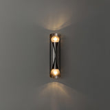 Luxury Diamonds Brass Wall Sconce Modern Textured Glass Vanity Light
