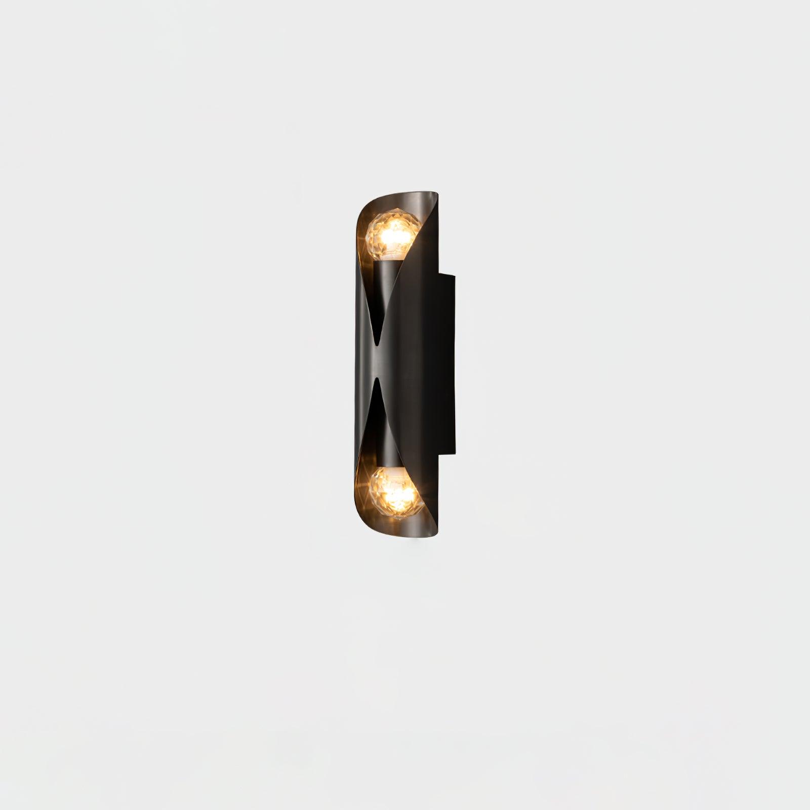 Luxury Diamonds Brass Wall Sconce Modern Textured Glass Vanity Light
