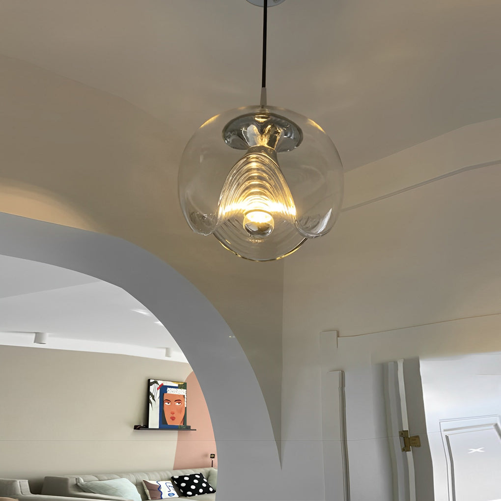 Luxury Electroplated Glass LED Pendant Light Modern Hanging Ceiling Lamp for Dining Room and Kitchen