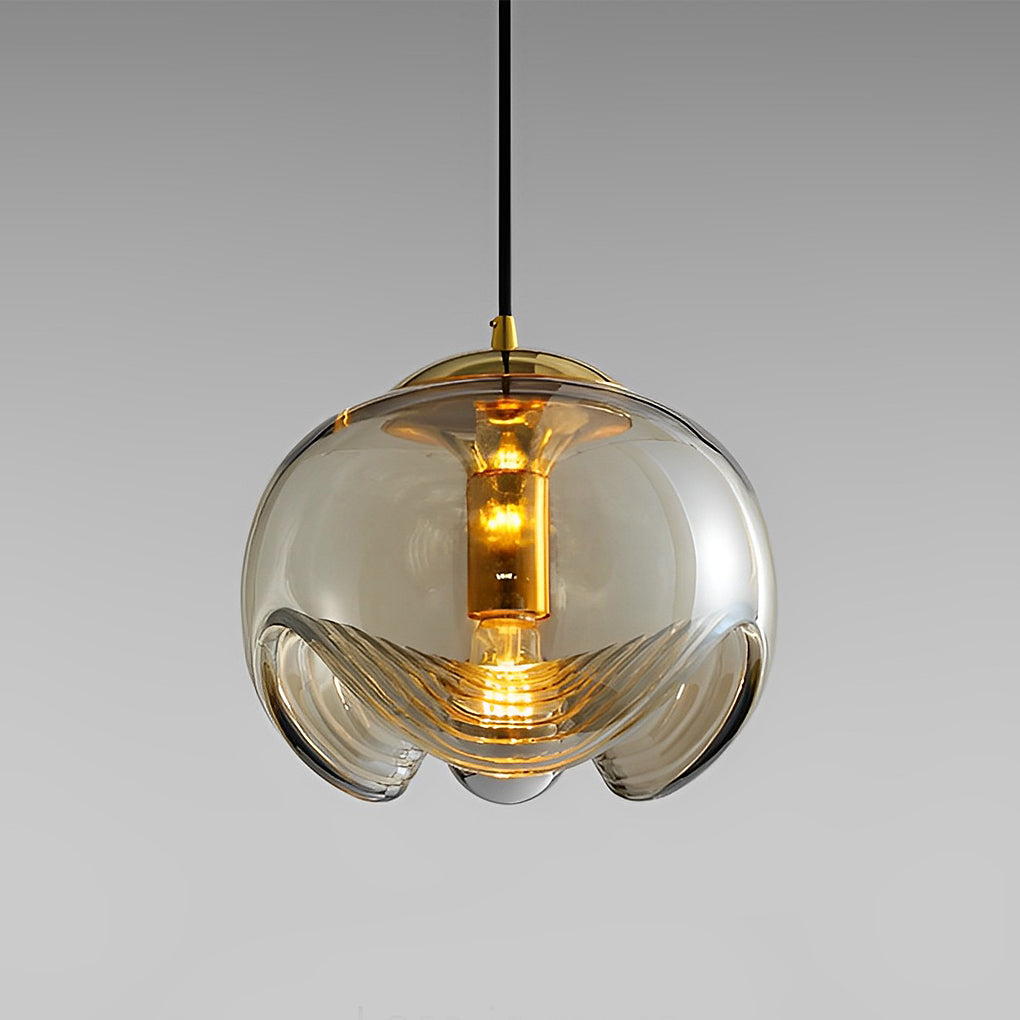 Luxury Electroplated Glass LED Pendant Light Modern Hanging Ceiling Lamp for Dining Room and Kitchen