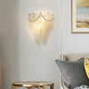 Luxury French Style Glass Feather Wall Lamp with Three Step Dimming LED Lighting