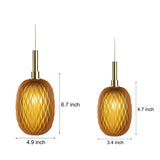 Luxury Glass Lantern Pendant Light Post Modern Iron Chandelier for Home Decor
