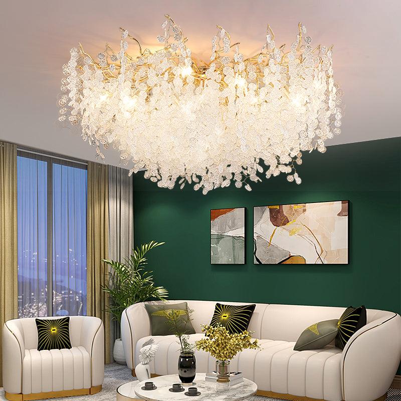 luxury-glass-leaf-flush-mount-chandelier-modern-gold-branch-ceiling-light