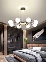 Luxury Glass Raindrop Chandelier Elegant Modern Ceiling Pendant Light Fixture