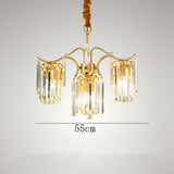 Luxury Gold Copper Crystal Chandelier LED Modern Glass Pendant Light for Living Room Dining Room