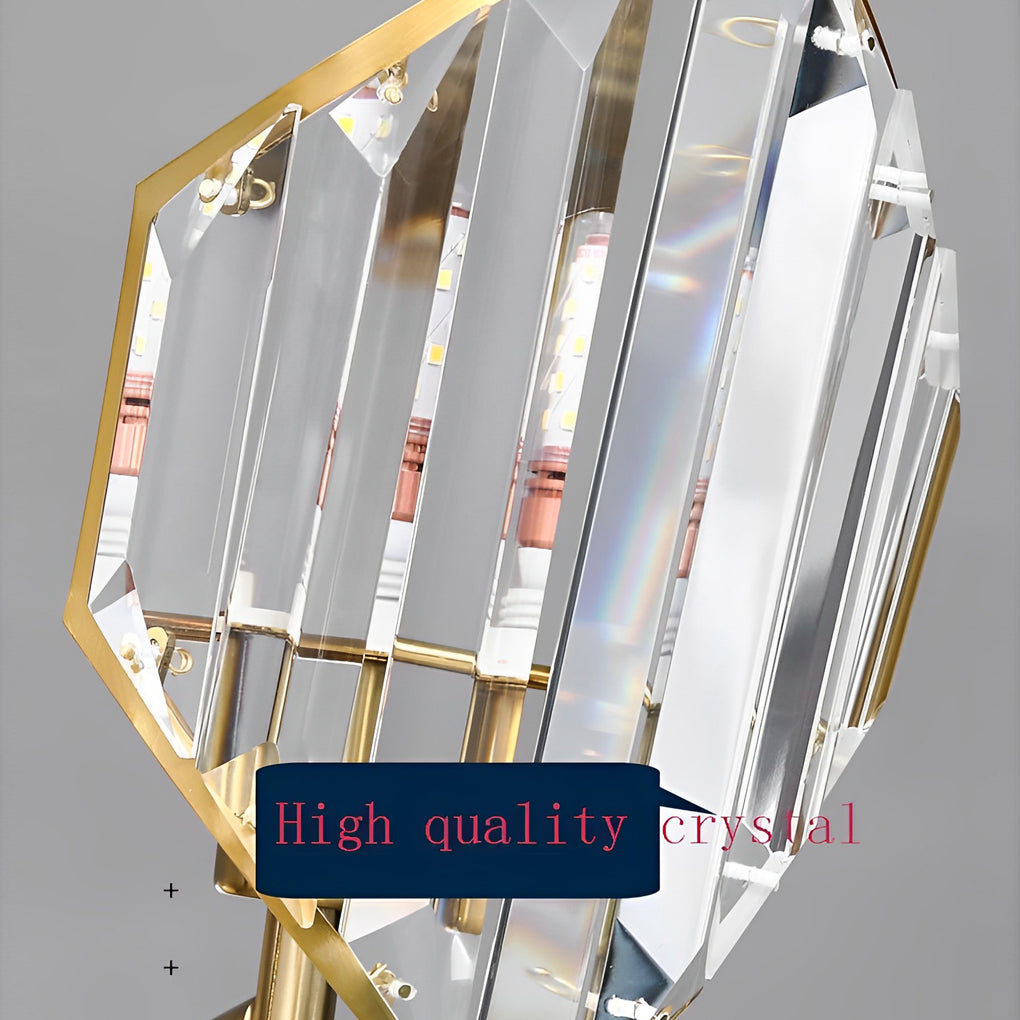 Luxury Gold Metal Ring Crystal Chandelier Elegant Pendant Lighting for Living and Dining Rooms